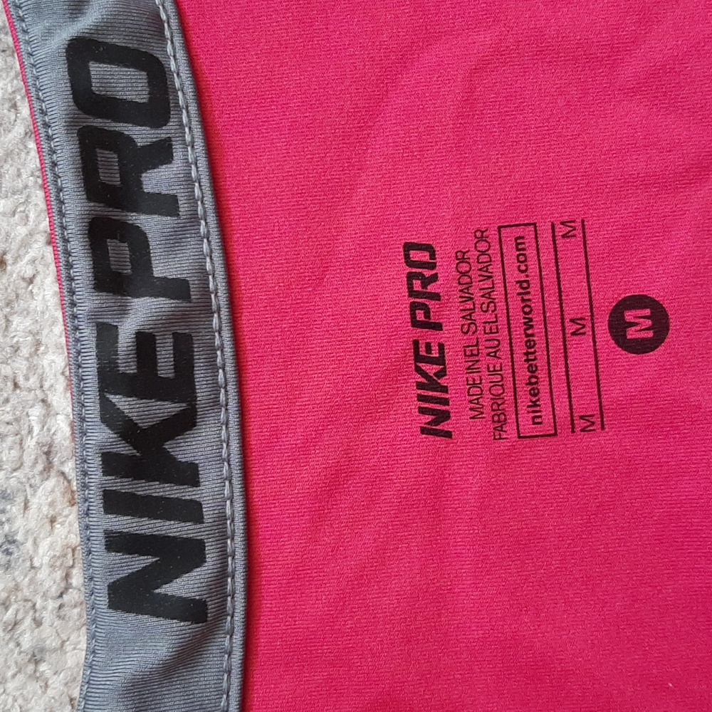Pink Nike pro dri fit ladies workout tshirt size medium - Picture 3 of 8